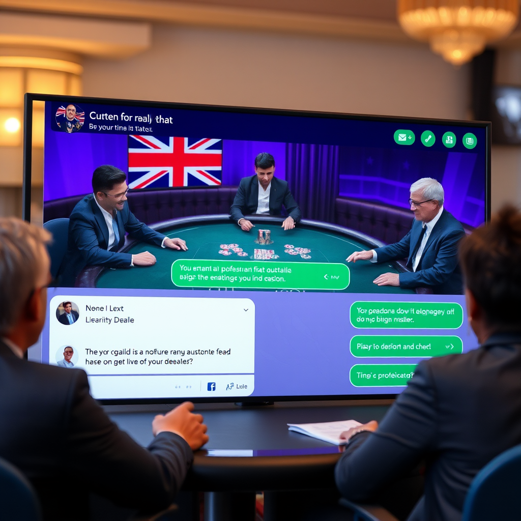 Live gaming interface showing real-time chat system with Australian players communicating with professional dealers during interactive gaming sessions